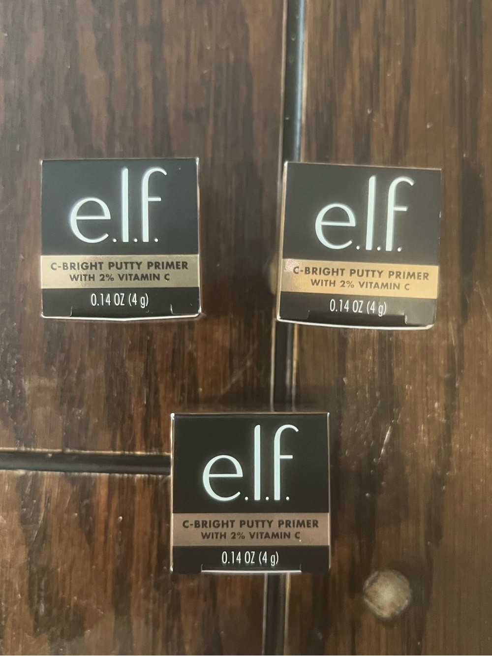 e.l.f. C-Bright Putty Primer with 2% Vitamin C (Set of three .14 oz each)